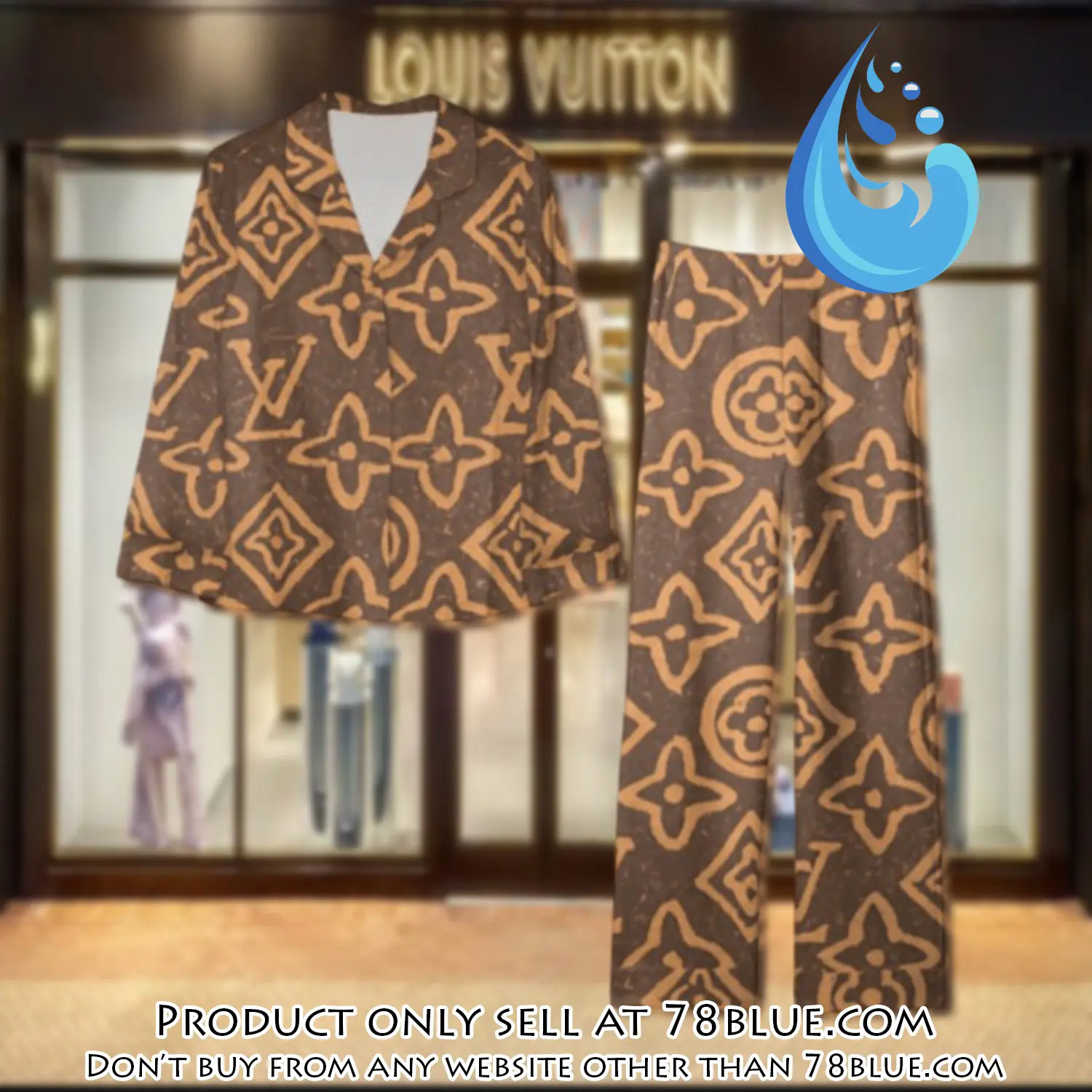 Trending luxury lv satin pajama set pjs1103 78b2020972